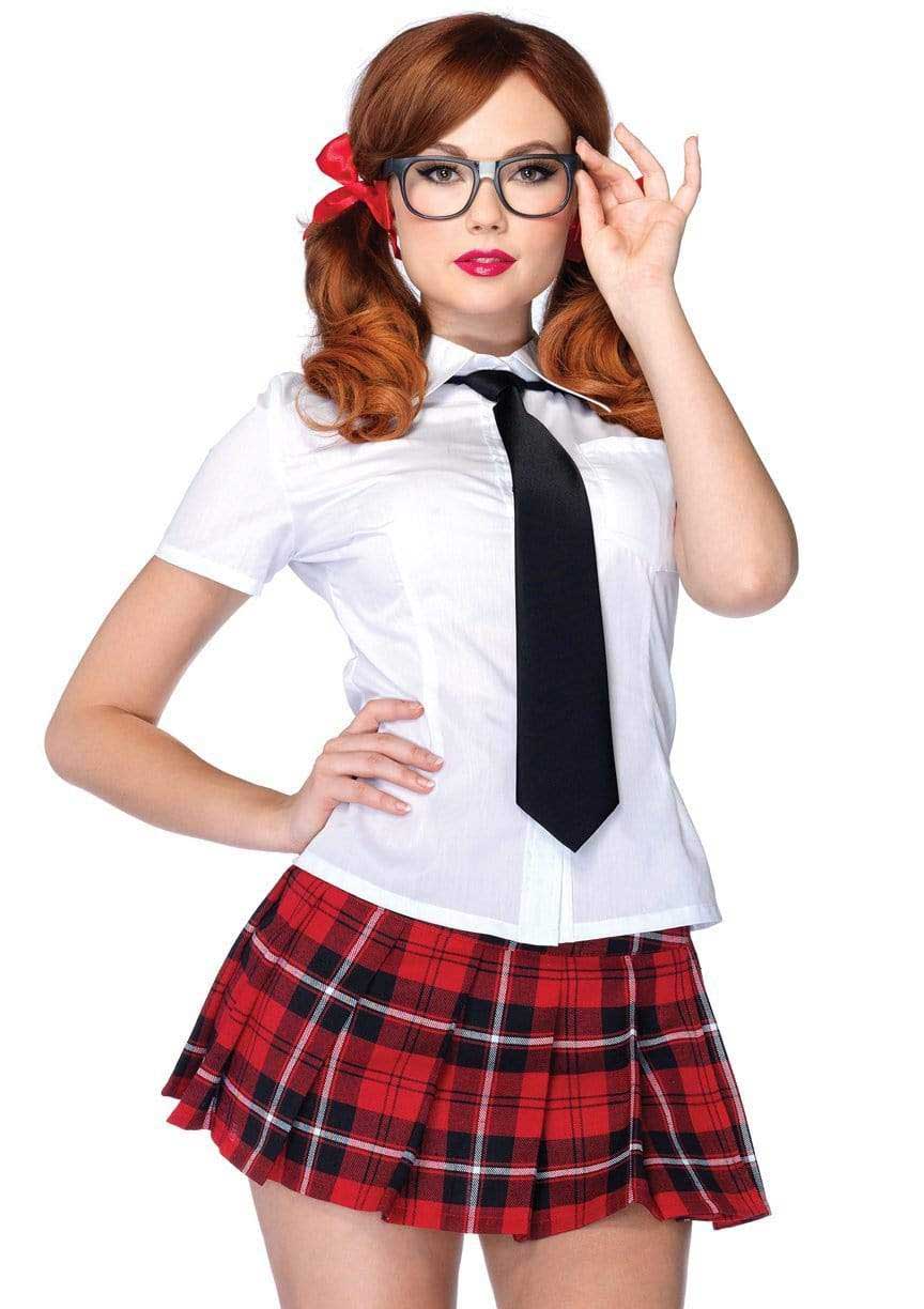 Private School Sweetie Costume - Large - White /  Red LA-85112WHRDL